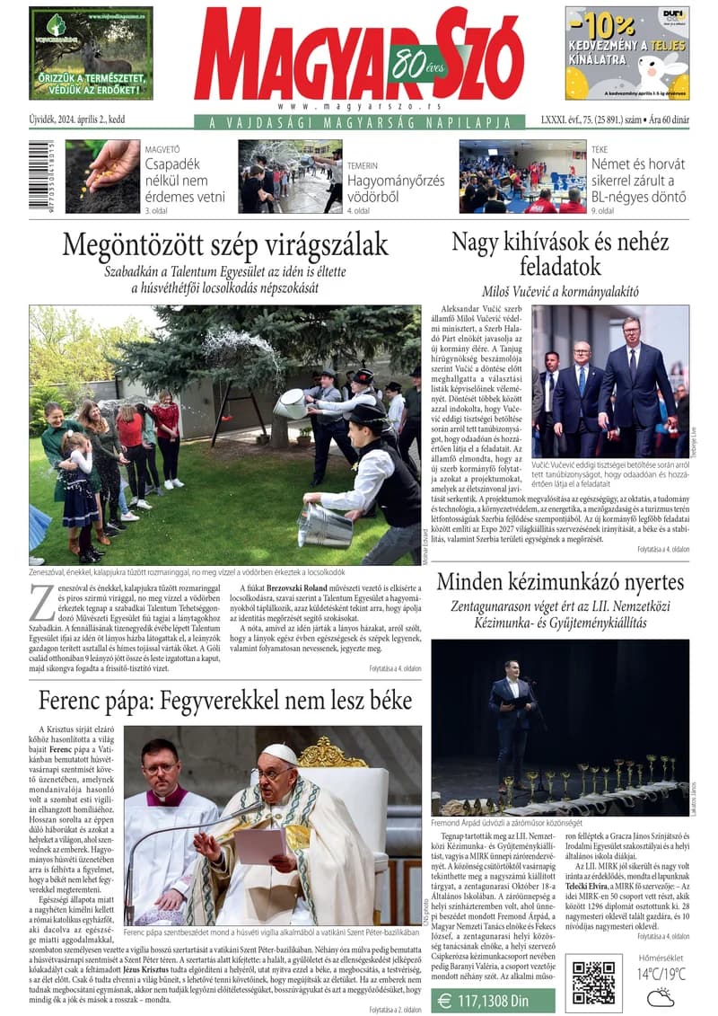 Magyar Szó, 81. évf. 2024. április 2. 75. sz. 1–20. oldal