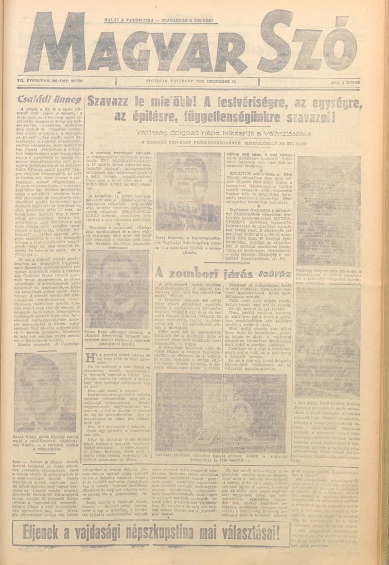 Magyar Szó, 7. évf. 1950. december 10. 292. sz. 1–4. oldal