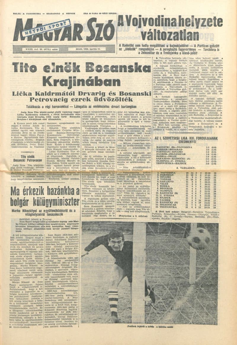 Magyar Szó, 23. évf. 1966. április 11. 99. sz.