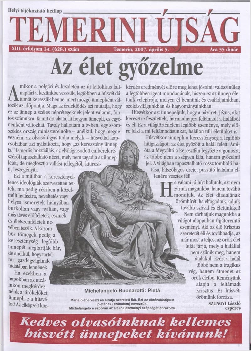 Temerini Újság, 13. évf. 2007. április 5. 14. sz.