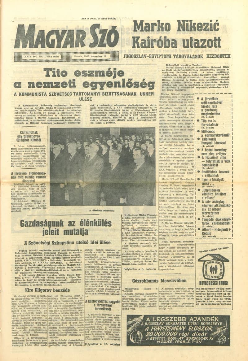 Magyar Szó, 24. évf. 1967. december 27. 355. sz. 1–16. oldal