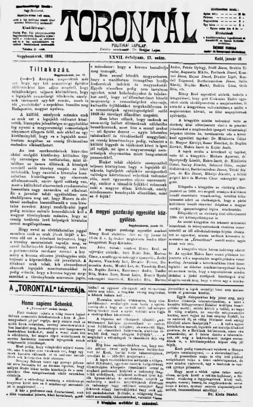 Torontál, 27. évf. 1898. január 18. 13. sz.