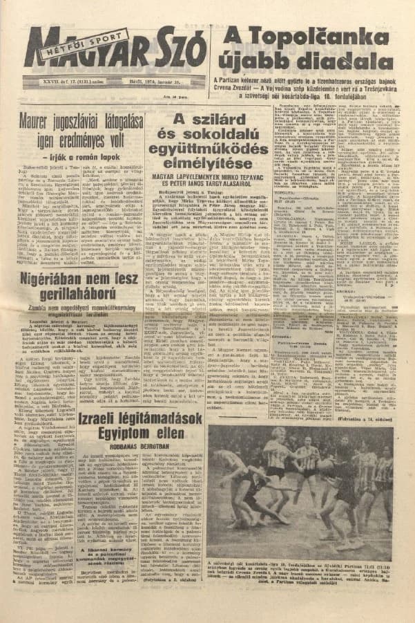 Magyar Szó, 27. évf. 1970. január 19. 17. sz.