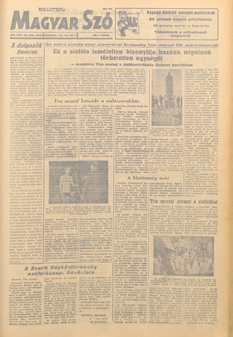 Magyar Szó, 8. évf. 1951. május 26. 123. sz. 1–4. oldal