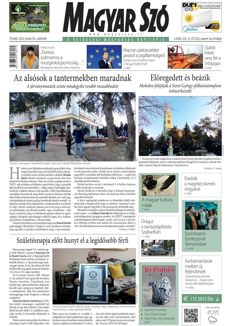 Magyar Szó, 79. évf. 2022. január 20. 15. sz. 1–20. oldal