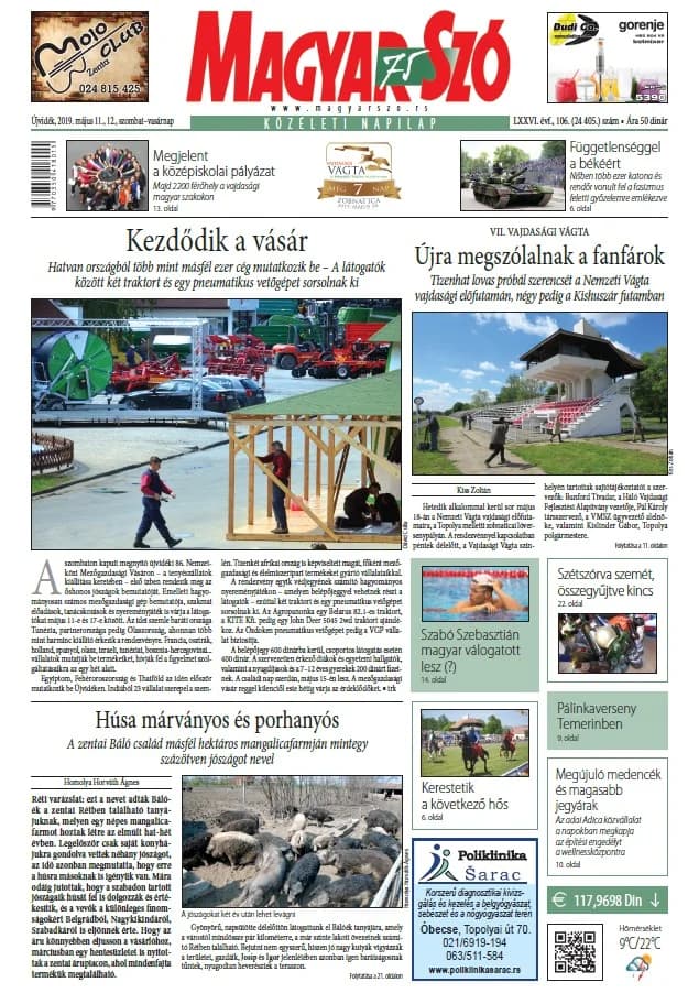 Magyar Szó, 76. évf. 2019. május 11. – 12. 106. sz. 1–48. oldal