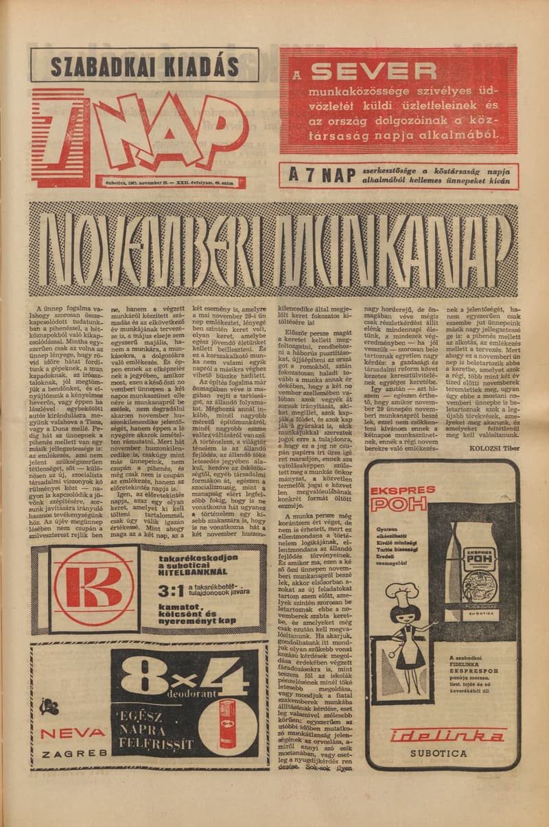 7 Nap, 22. évf. 1967. november 29. 49. sz. 1–28. oldal
