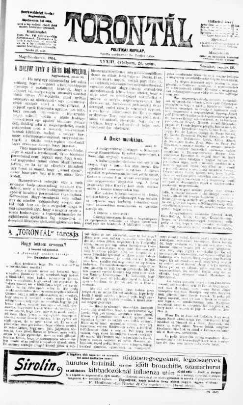 Torontál, 33. évf. 1904. január 30. 24. sz.