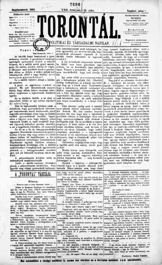 Torontál, 22. évf. 1893. július 1. 148. sz.