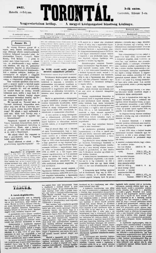 Torontál, 6. évf. 1877. február 1. 5. sz.