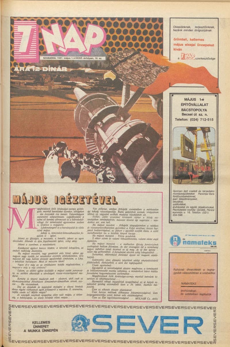 7 Nap, 36. évf. 1981. május 1. 18. sz. 1–24. oldal
