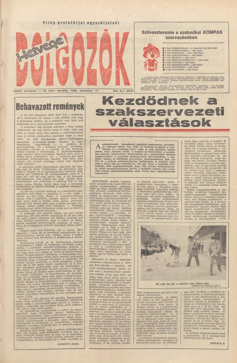 Dolgozók, 34. évf. 1980. december 11. 49. sz.