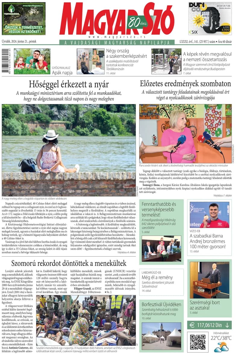 Magyar Szó, 81. évf. 2024. június 21. 141. sz. 1–16. oldal