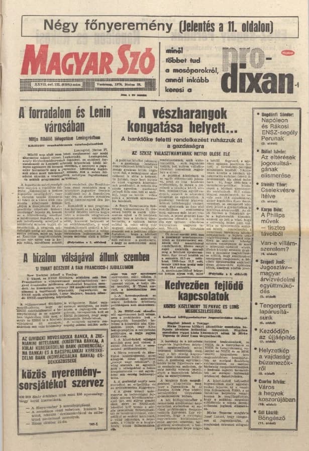 Magyar Szó, 27. évf. 1970. június 28. 175. sz. 1–28. oldal