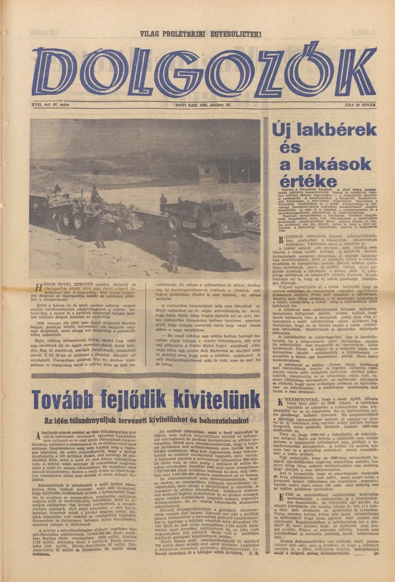 Dolgozók, 17. évf. 1963. október 18. 43. sz.