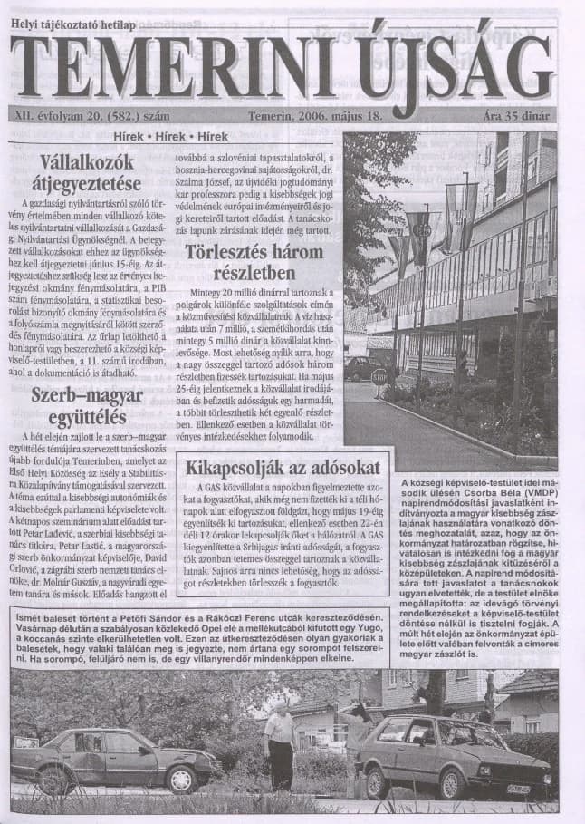 Temerini Újság, 12. évf. 2006. május 18. 20. sz.
