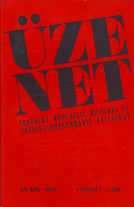 Üzenet, 5. évf. 1975. május – június. 5–6. sz. 323–436. oldal
