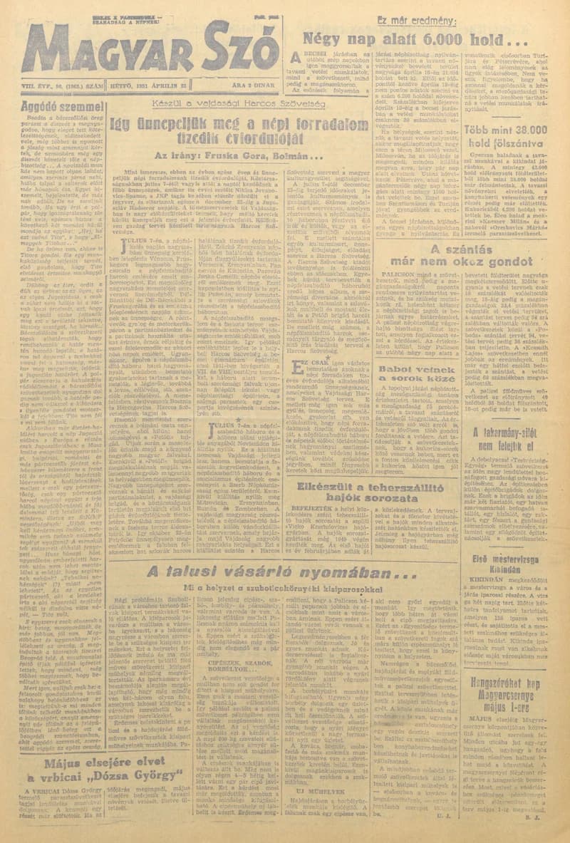 Magyar Szó, 8. évf. 1951. április 23. 96. sz. 1–4. oldal