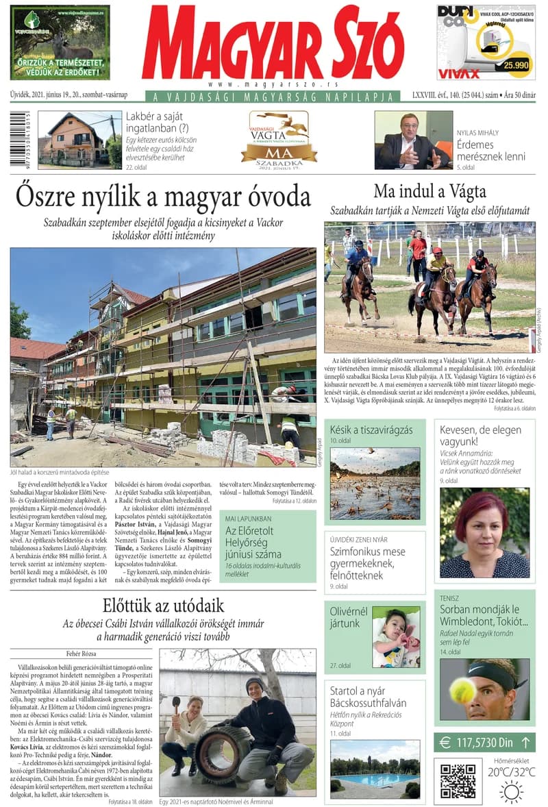 Magyar Szó, 78. évf. 2021. június 19. – 20. 140. sz. 1–32. oldal