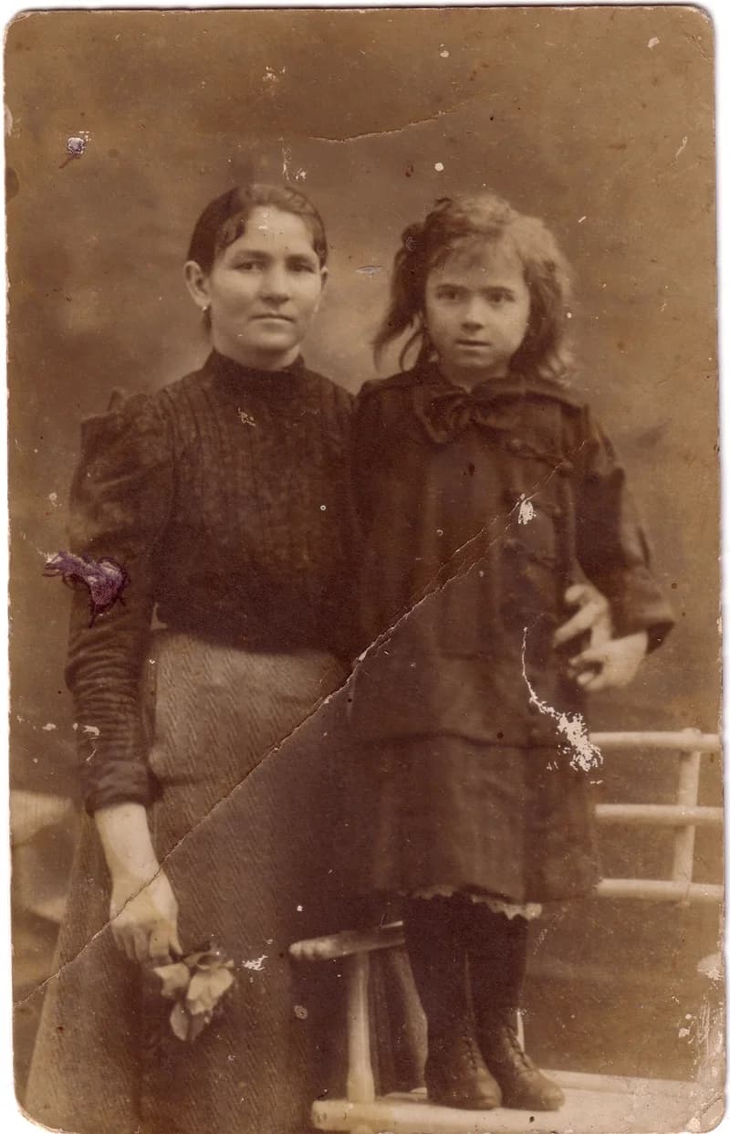 Csonka Andrásné és lánya Csonka Ilonka