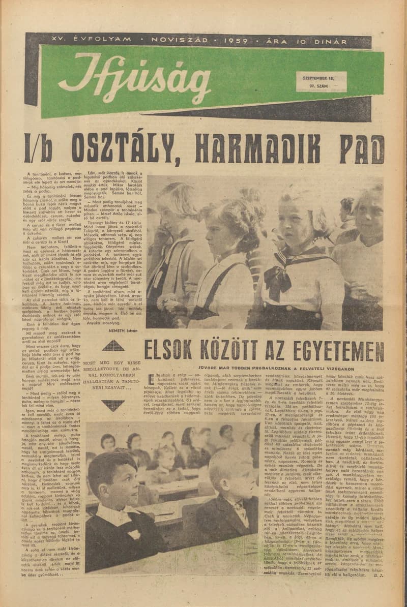Ifjúság, 15. évf. 1959. szeptember 10. 37. sz.