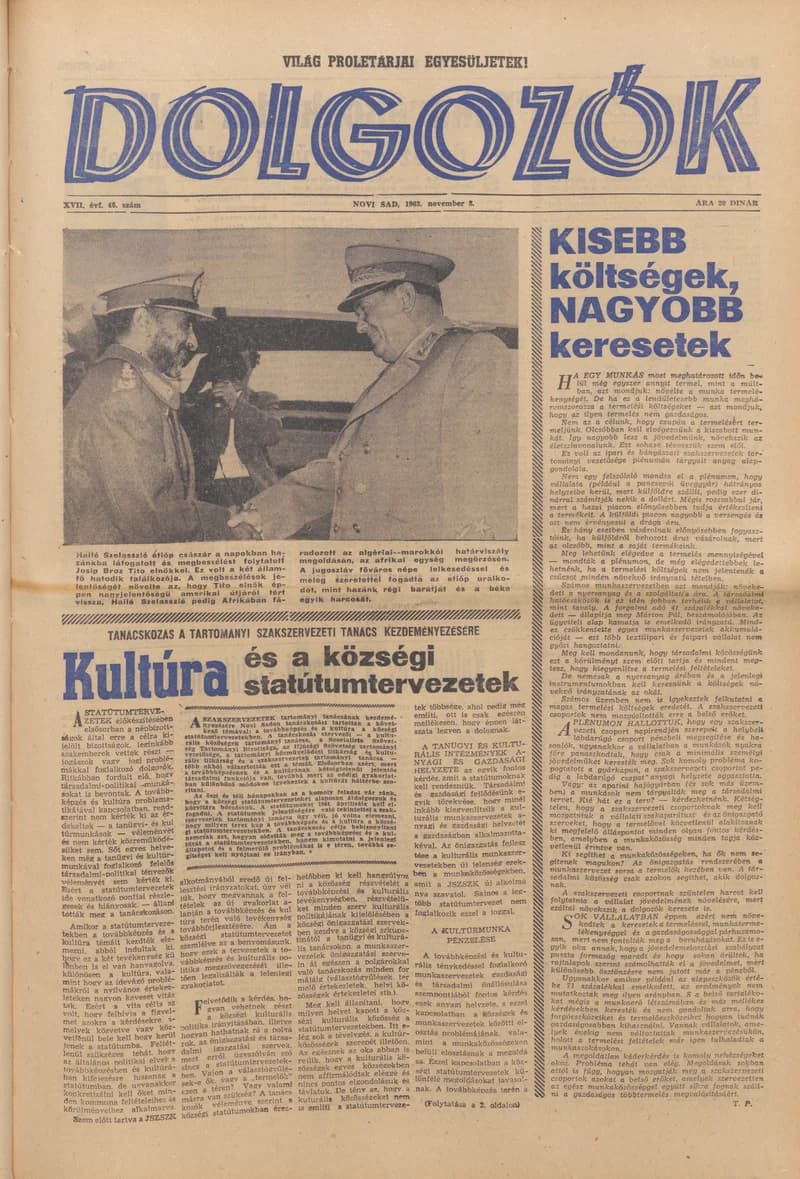 Dolgozók, 17. évf. 1963. november 8. 46. sz.