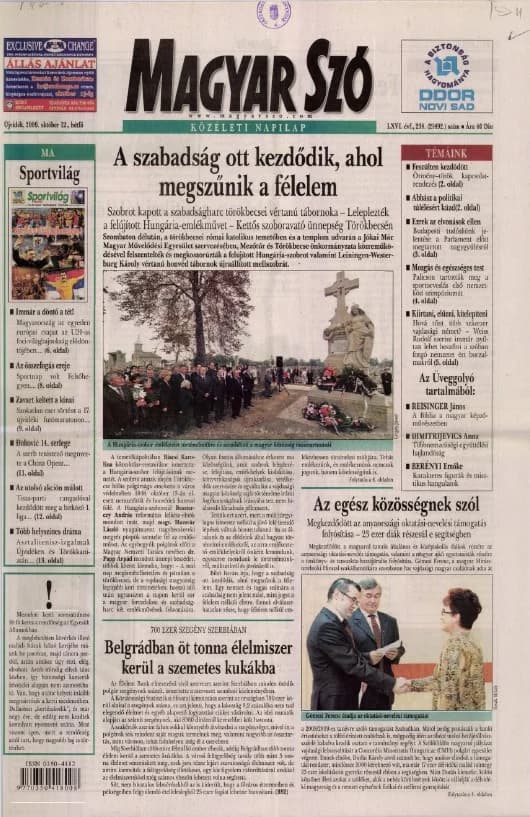 Magyar Szó, 66. évf. 2009. október 12. 238. sz. 1–16. oldal