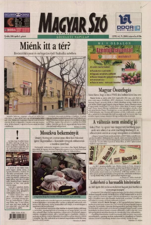 Magyar Szó, 67. évf. 2010. április 2. 76. sz. 1–20. oldal