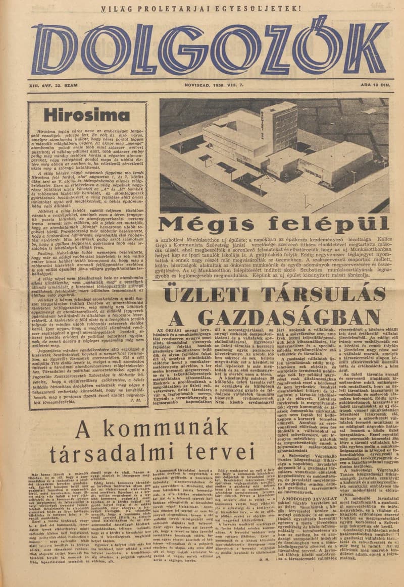 Dolgozók, 13. évf. 1959. augusztus 7. 32. sz.