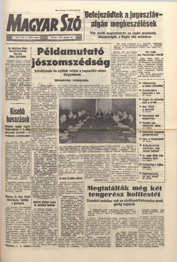 Magyar Szó, 25. évf. 1968. január 10. 8. sz. 1–16. oldal