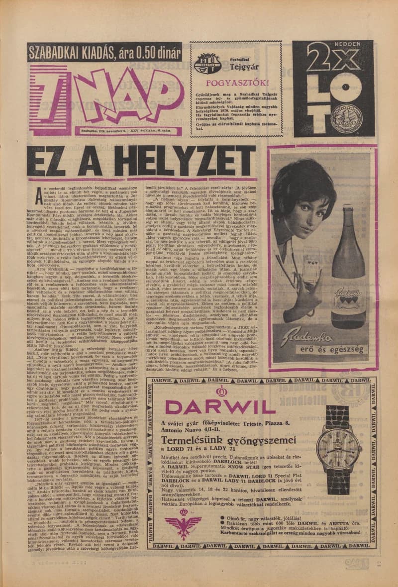 7 Nap, 25. évf. 1970. november 6. 46. sz. 1–24. oldal