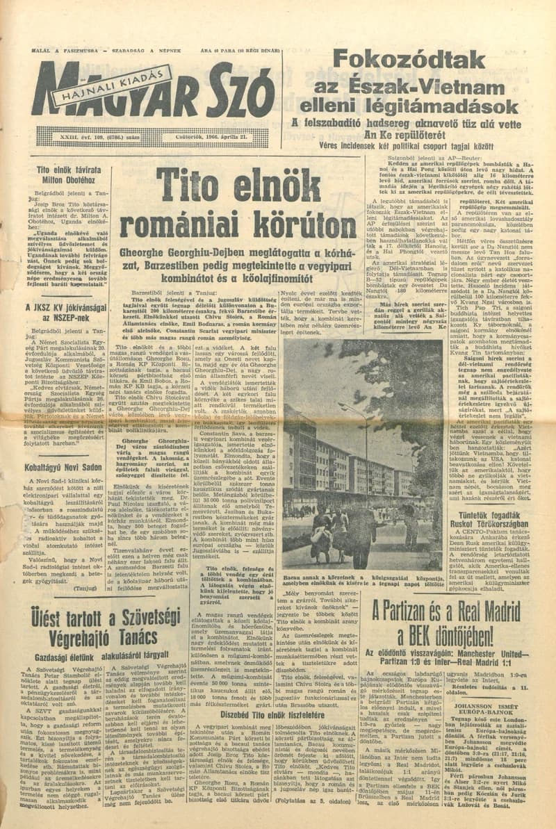 Magyar Szó, 23. évf. 1966. április 21. 109. sz.
