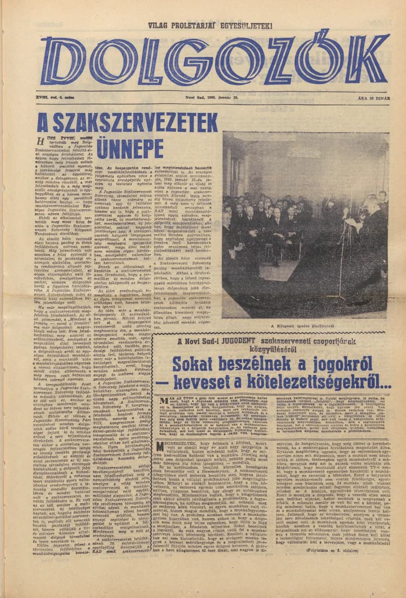 Dolgozók, 19. évf. 1965. január 29. 4. sz.