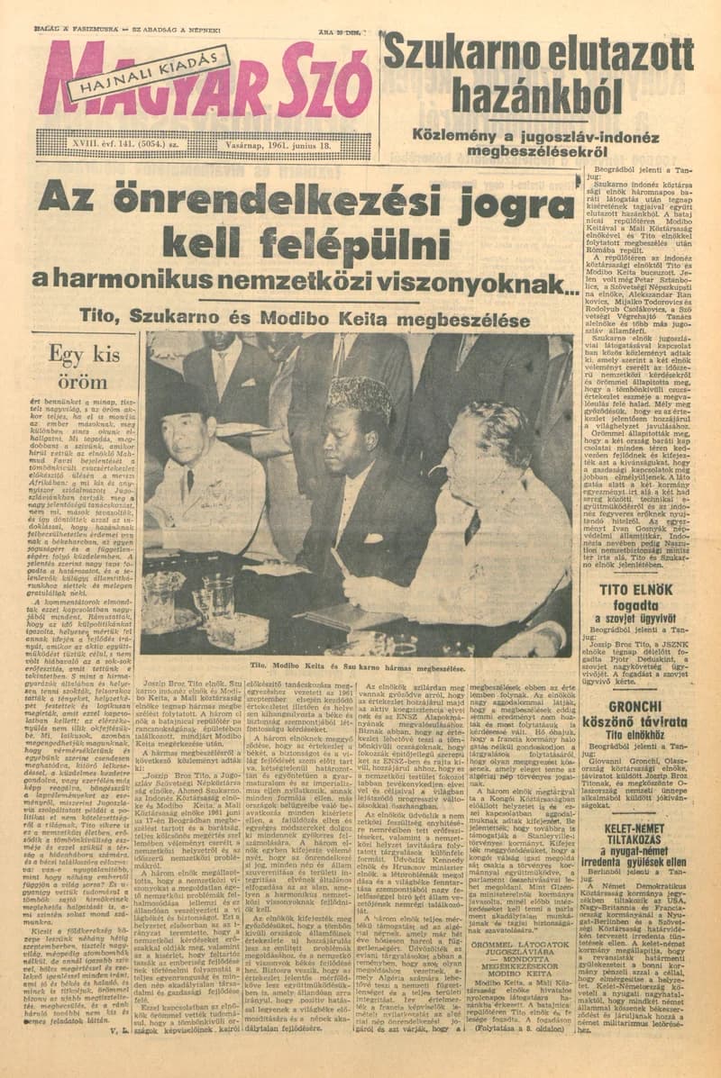 Magyar Szó, 18. évf. 1961. június 18. 141. sz. 1–23. oldal
