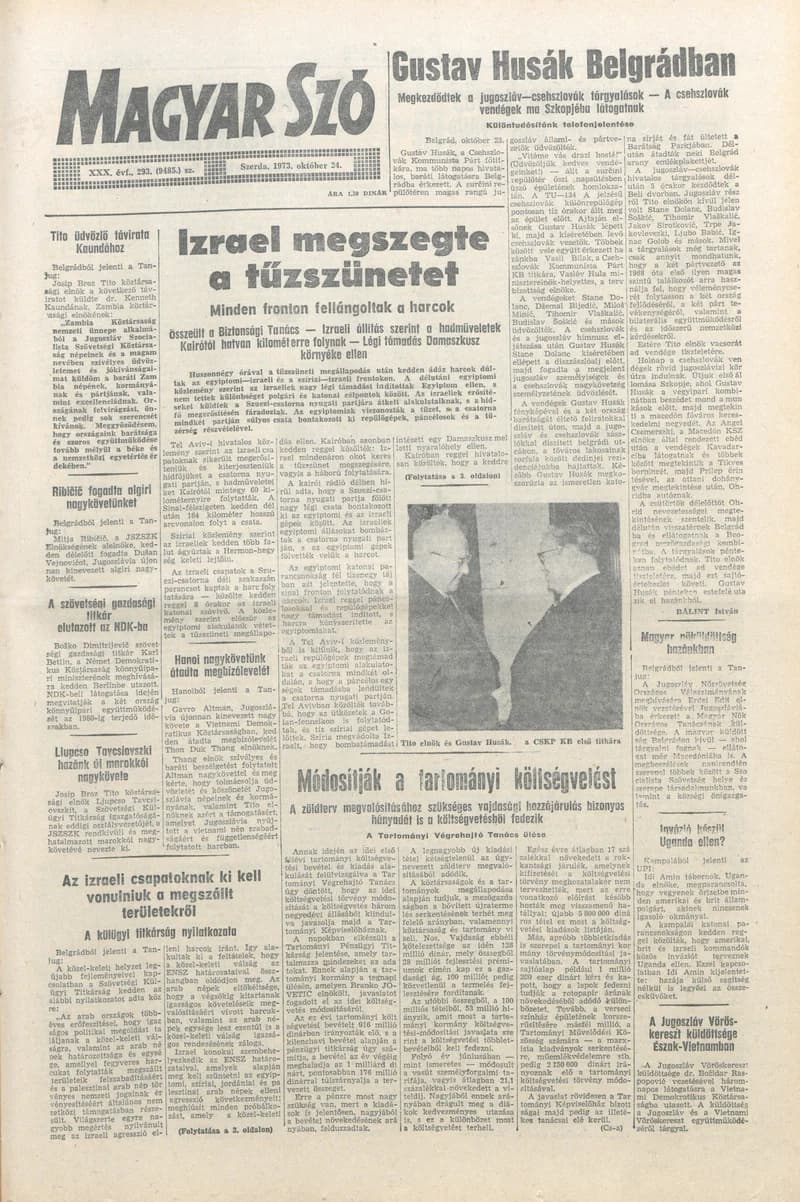 Magyar Szó, 30. évf. 1973. október 24. 293. sz.