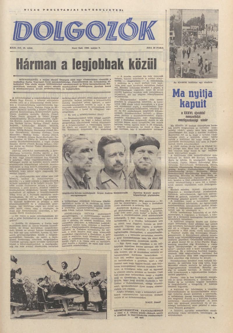 Dolgozók, 23. évf. 1969. május 9. 18. sz.