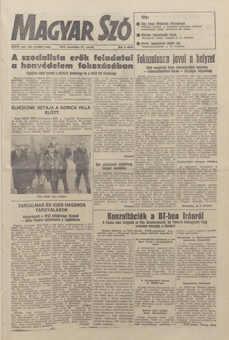 Magyar Szó, 36. évf. 1979. november 21. 321. sz. 1–24. oldal