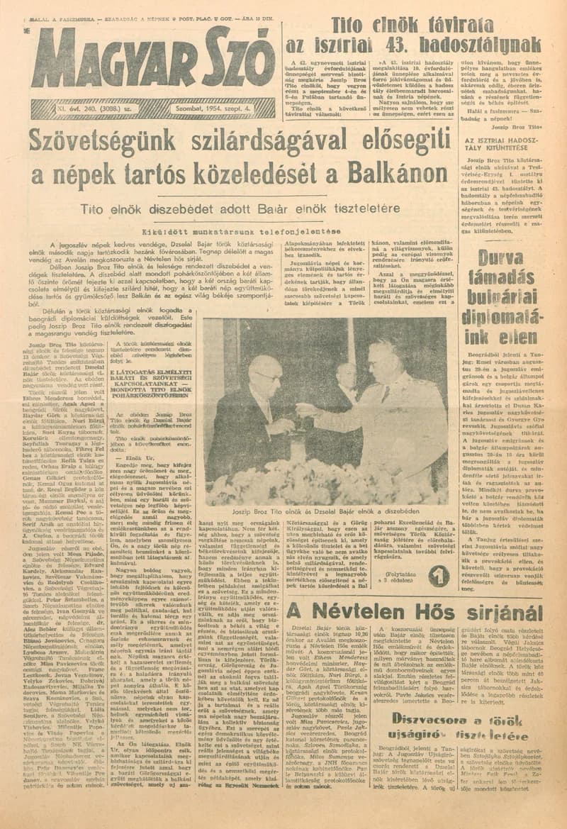 Magyar Szó, 11. évf. 1954. szeptember 4. 240. sz. 1–8. oldal