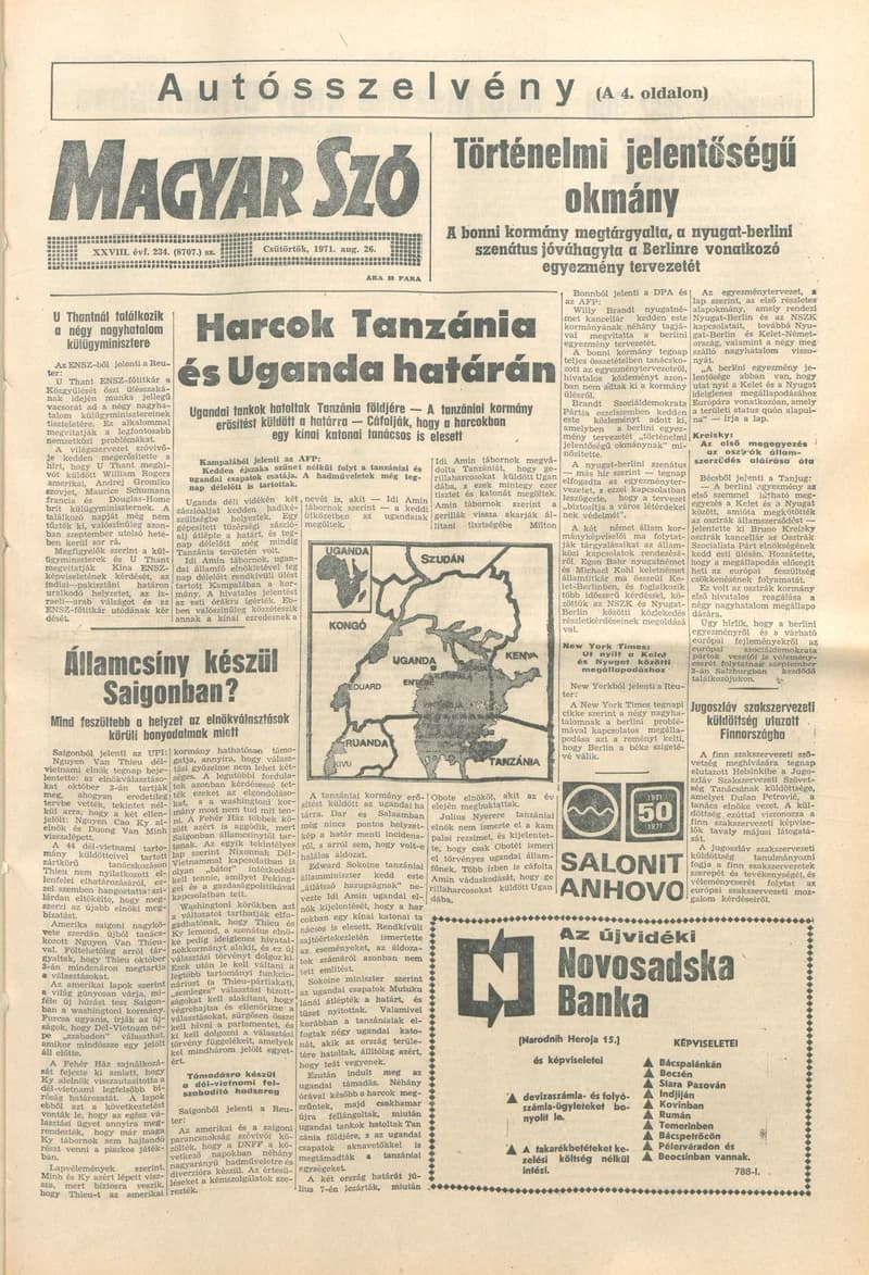 Magyar Szó, 28. évf. 1971. augusztus 26. 234. sz. 1–12. oldal