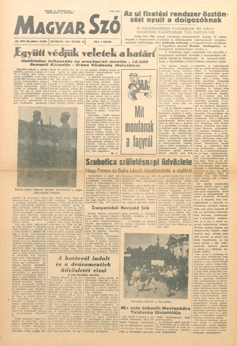 Magyar Szó, 9. évf. 1952. május 24. 123. sz. 1–4. oldal