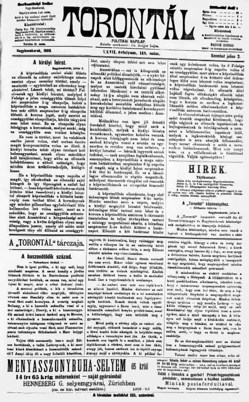 Torontál, 27. évf. 1898. július 2. 148. sz.