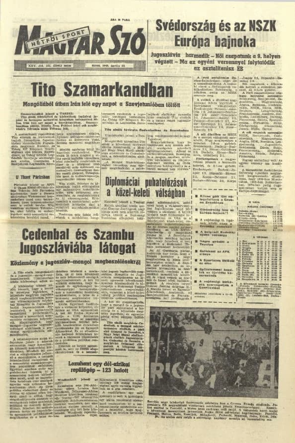Magyar Szó, 25. évf. 1968. április 22. 111. sz. 1–16. oldal