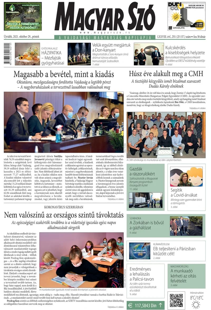 Magyar Szó, 78. évf. 2021. október 29. 253. sz. 1–16. oldal
