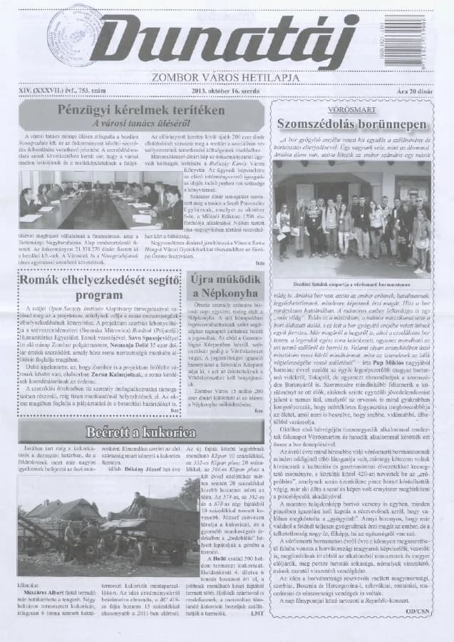 Dunatáj, 15. évf. 2013. október 16. 753. sz.