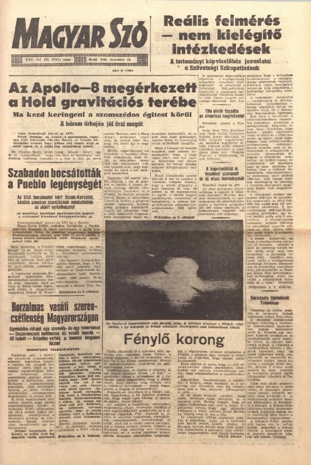 Magyar Szó, 25. évf. 1968. december 24. 353. sz. 1–16. oldal