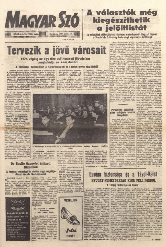 Magyar Szó, 26. évf. 1969. március 22. 79. sz. 1–20. oldal