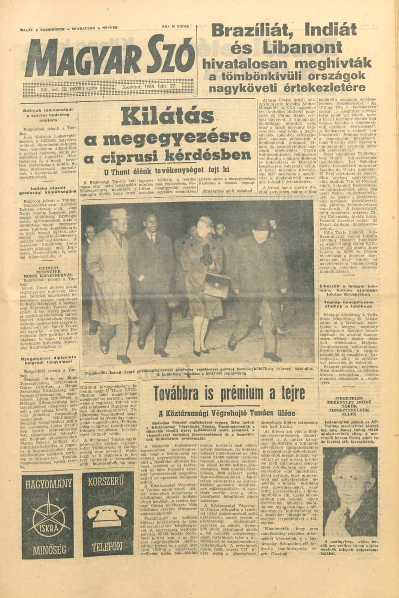 Magyar Szó, 21. évf. 1964. február 22. 52. sz. 1–12. oldal