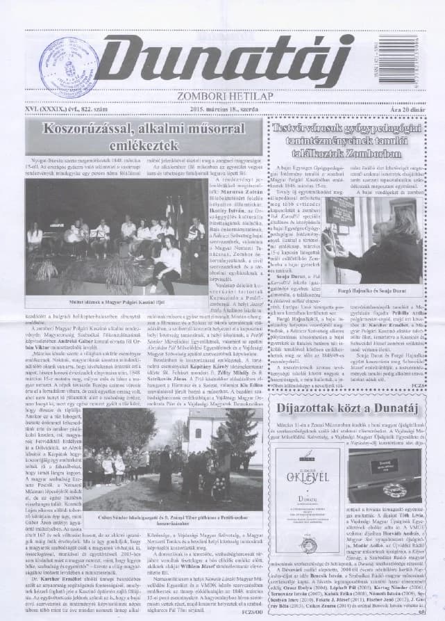 Dunatáj, 17. évf. 2015. március 18. 822. sz.