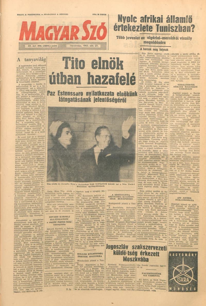Magyar Szó, 20. évf. 1963. október 27. 296. sz. 1–24. oldal