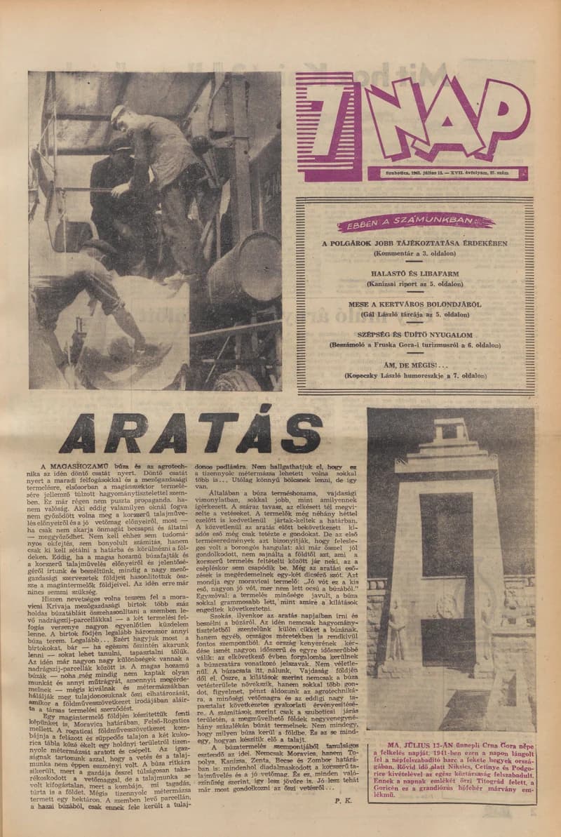 7 Nap, 17. évf. 1962. július 13. 27. sz. 1–20. oldal